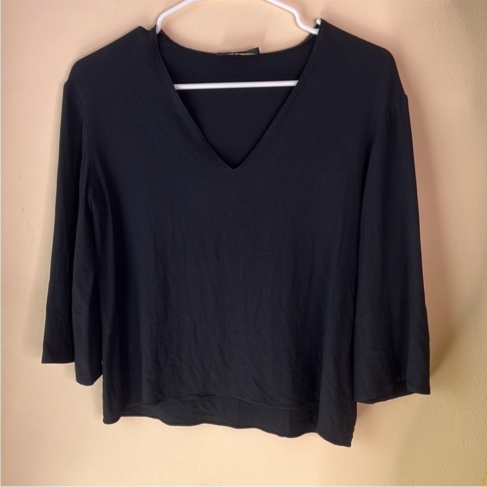 THE ROW Elegant Black V-Neck Women's Top